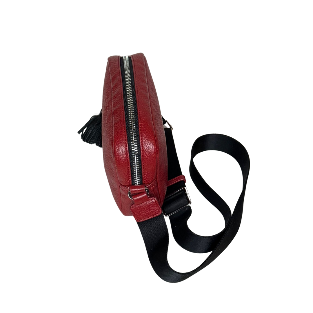 Small Leather Red Leissa Crossbody Bag